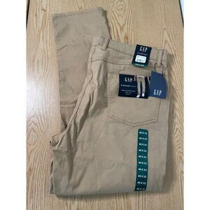 New Mens Gap 5 Pocket Pants Stretch Twill Classic Style Slim Fit Tannin 40"x32"